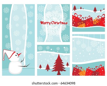 Vector Illustration Of Merry Xmas And Happy New Year Collection