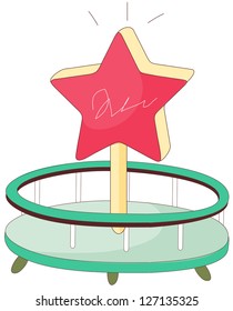 A vector illustration of a merry-go-round