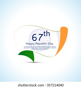 Vector Illustration of message box for 26 January, republic day India.