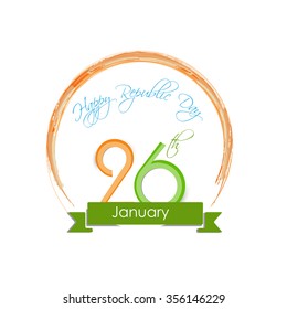 vector illustration of message box for republic day India 