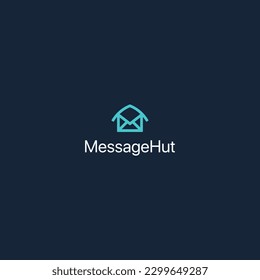 vector illustration of message hut