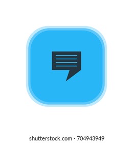 Vector Illustration Of Message Icon. Beautiful Online Element Also Can Be Used As Chat Element.