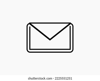 vector illustration of message icon or email logo , black style vector icon