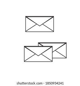 vector illustration message icon on white background.