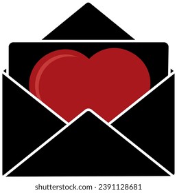 ilustración vectorial de mensajes y corazones rojos