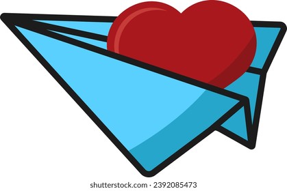 vector illustration of message and red hearts