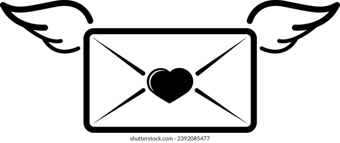 ilustración vectorial de mensajes y corazones rojos