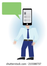 Vector illustration of a message of social networks