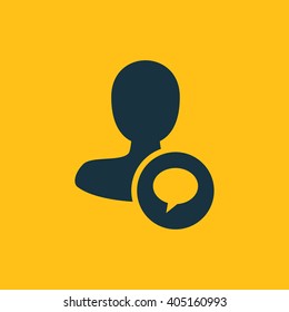 Vector illustration of message user icon