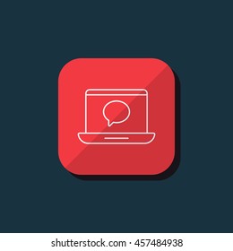 Vector illustration of messaging icon