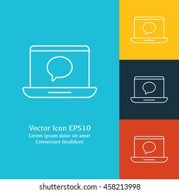 Vector illustration of messaging icon