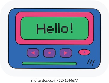 Vector illustration of a messenger, 1990s style