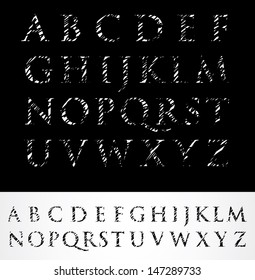 Vector illustration of messy pastel fonts.