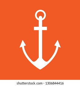 Vector illustration of metal anchor icon, EPS10.