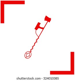 Vector illustration of metal detector.