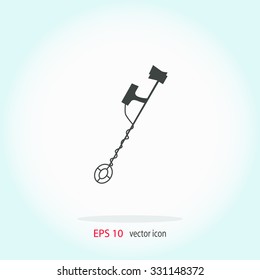 Vector illustration of metal detector.