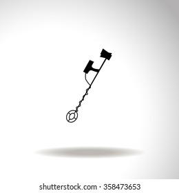 Vector illustration of metal detector.