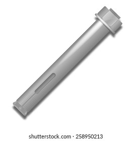 Vector illustration of metal expansion anchor - bolt