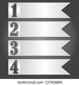 The Vector Illustration, Metal Flag Banner for Design and Creative Work