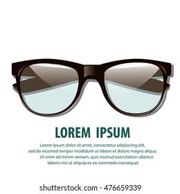 Vector Illustration metal framed  glasses isolated on a white background. 