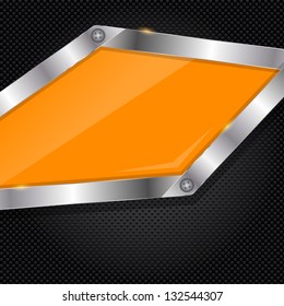 Vector illustration of metal glass abstract background