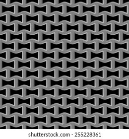 Vector illustration of Metal grid seamless pattern