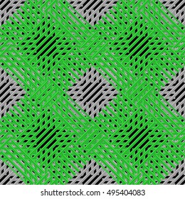 Vector illustration of Metal grid seamless pattern.
