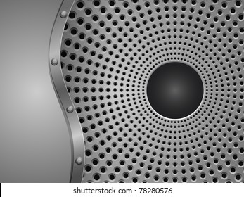 Vector Illustration of metal grill texture with steel panel. EPS 10.