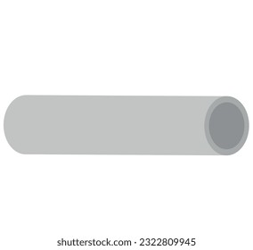 Vector illustration of a metal or plastic tube. Plumbers and plumbing. Industries.