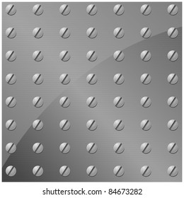 Vector illustration of a metal plate