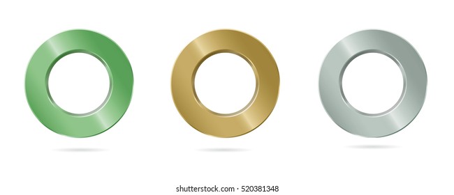Vector illustration metal ring with a smooth gloss finish