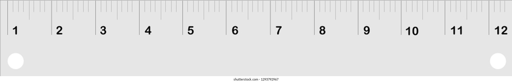 Vector Illustration of a metal ruler/measuring stick