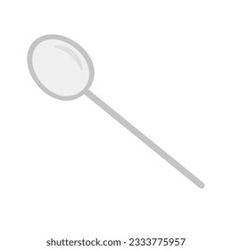 Vector illustration Metal spoon simple drawing isolated on white background