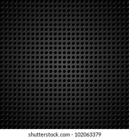 Vector illustration of a metallic background with holes