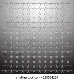 Vector illustration of a metallic background with perforation