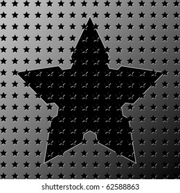  vector illustration of a metallic stars texture