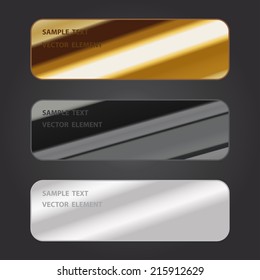 The Vector Illustration, Metallic Tag for Design and Creative Work