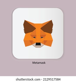 Vector illustration of Metamask logo isolated on white background.  svg