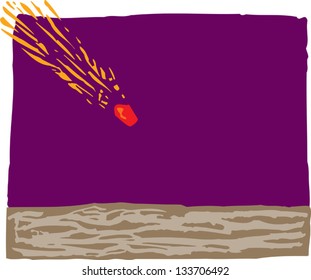 Vector illustration of meteor impact