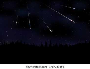 ペルセウス座流星群 のベクター画像素材 画像 ベクターアート Shutterstock