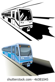 Vector illustration metro fast train