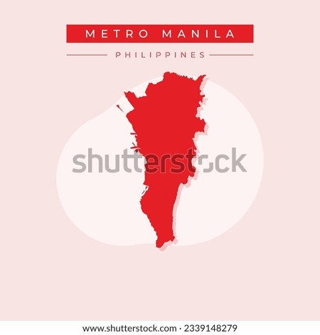 Vector illustration vector of Metro Manila map Philippines