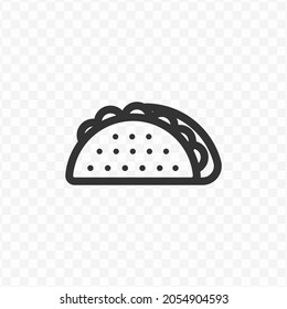 Vector Illustration Of Mexican Food Icon In Dark Color And Transparent Background(png).