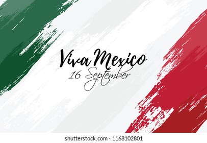 vector illustration. Mexican national holiday, Independence Day of Mexico is celebrated on September 16. design graphics in symbolic colors. translation from Spanish: happy day of independence mexico