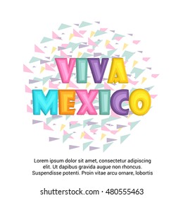 Vector illustration of a Mexico design background.