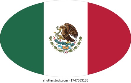 vector illustration of Mexico flag