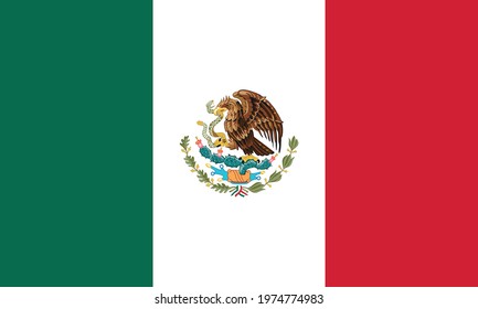 vector illustration of Mexico flag. patriotic concept