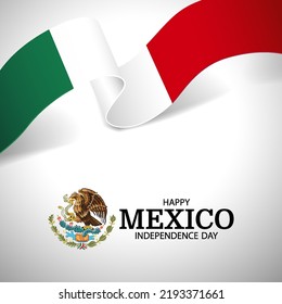 Vector Illustration of  Mexico Independence Day.  Ribbon
