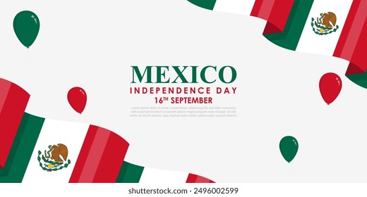 Ilustración vectorial del Día de la Independencia de México Plantilla de medios sociales
