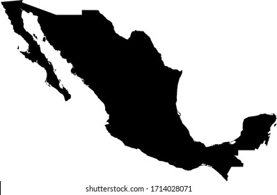 vector illustration of Mexico map